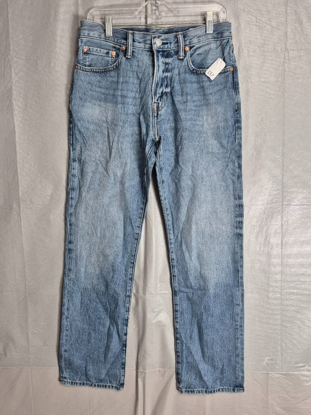 Gap Denim Mens Relaxed Straight Light Wash Jeans 30 X 30 NWT 0623